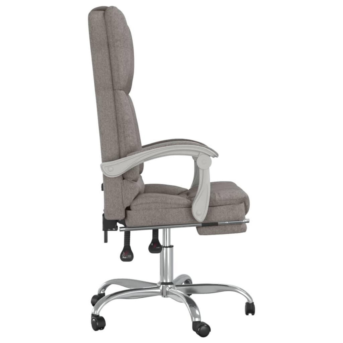 VIDAXL Fauteuil de massage inclinable de bureau Taupe Tissu