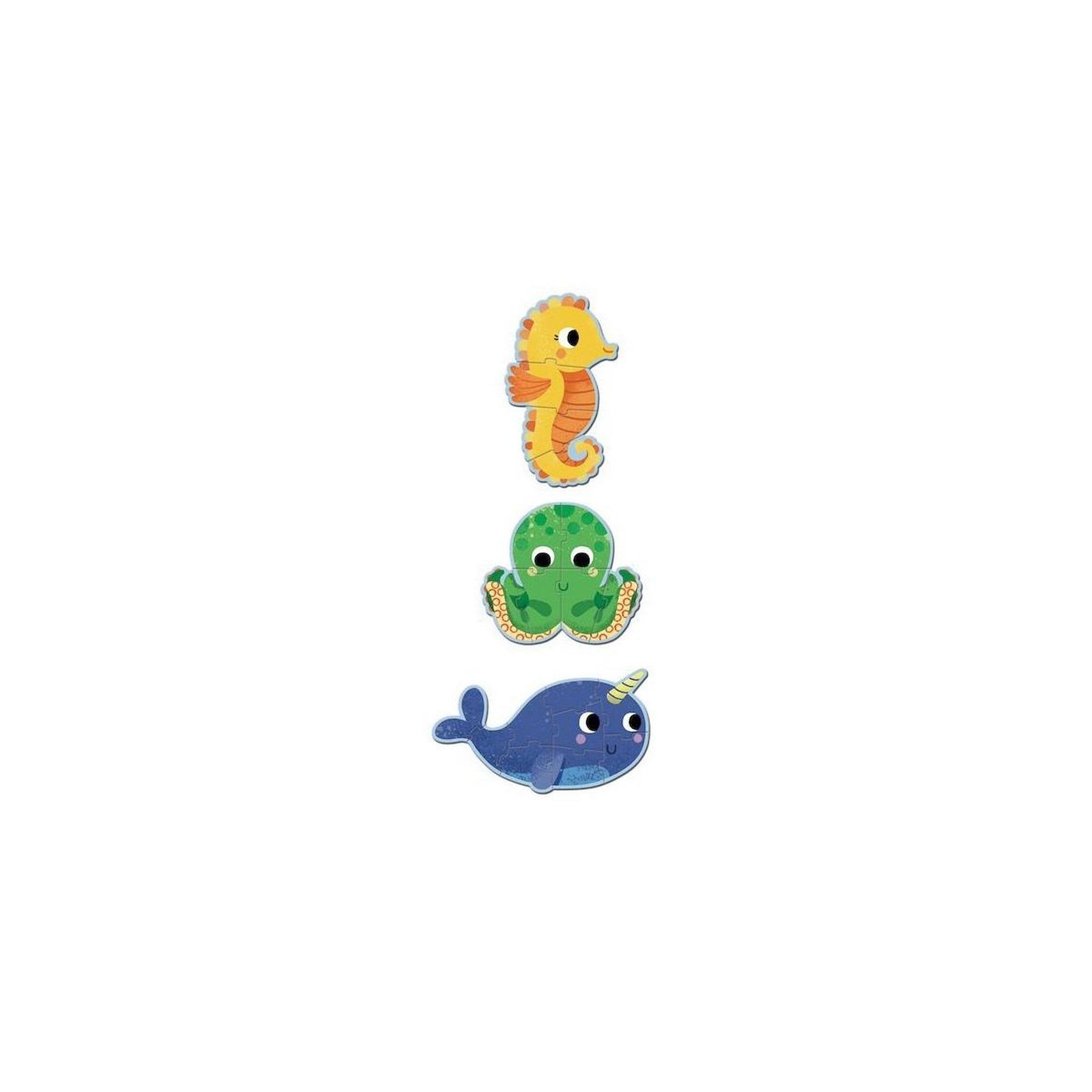 Voir la diapositive 2 : Djeco Primo Puzzle evolutif Dans la mer