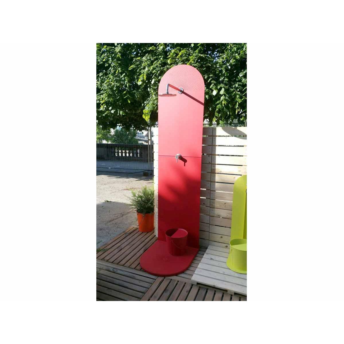 Laorus Douche extérieure design rouge - Laorus