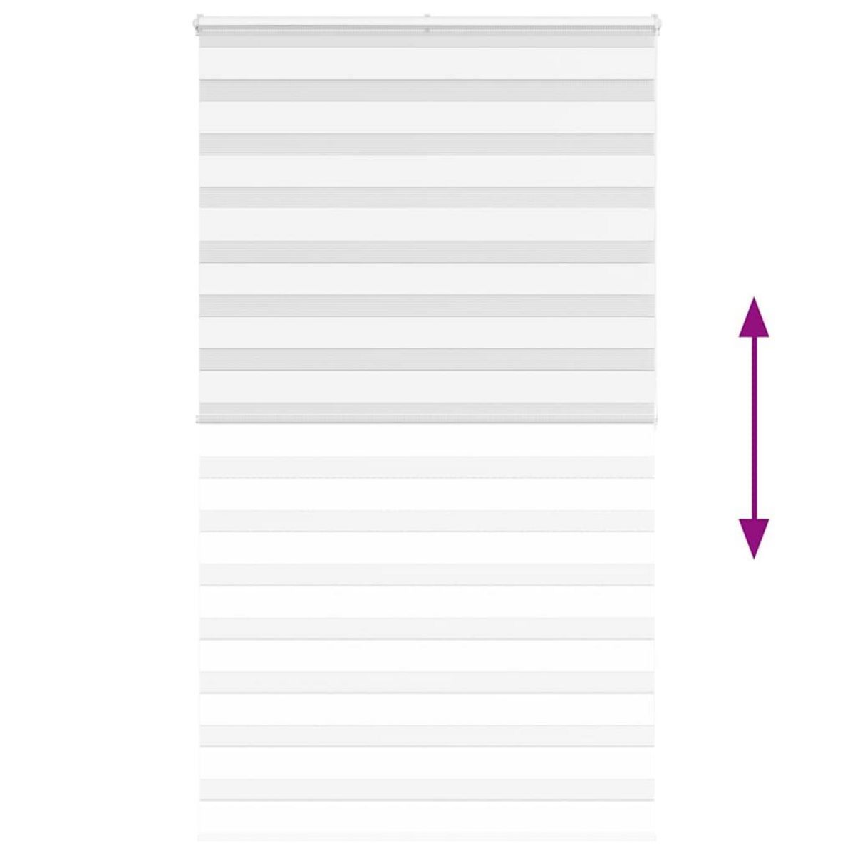 VIDAXL Store zebre blanc 120x200 cm largeur du tissu 125,9cm polyester