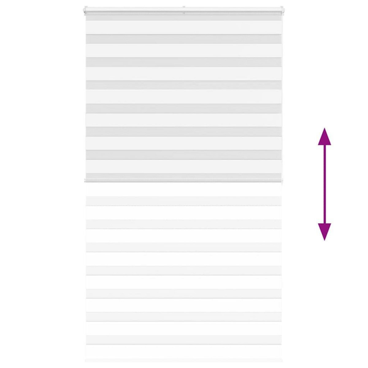 VIDAXL Store zebre blanc 120x200 cm largeur du tissu 125,9cm polyester