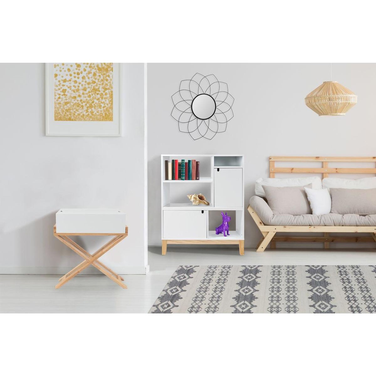Paris Prix Table d'Appoint Design  Valérie  58cm Blanc