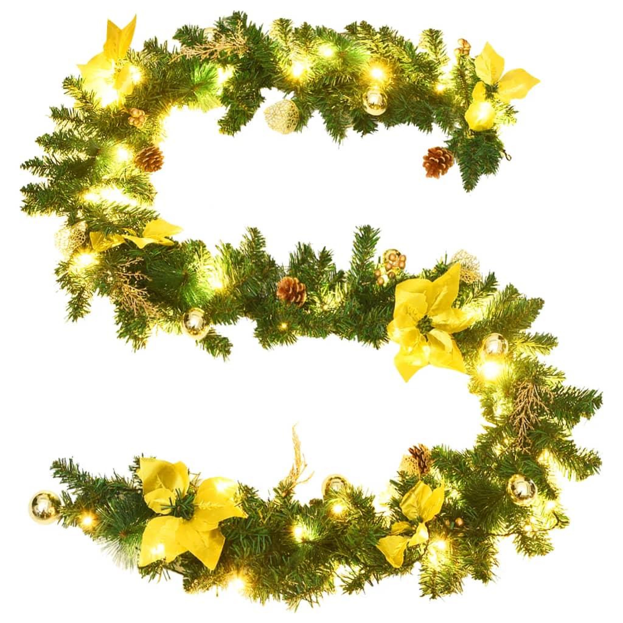 Voir la diapositive 4 : VIDAXL Guirlande de noël avec lumieres led vert 2,7 m pvc