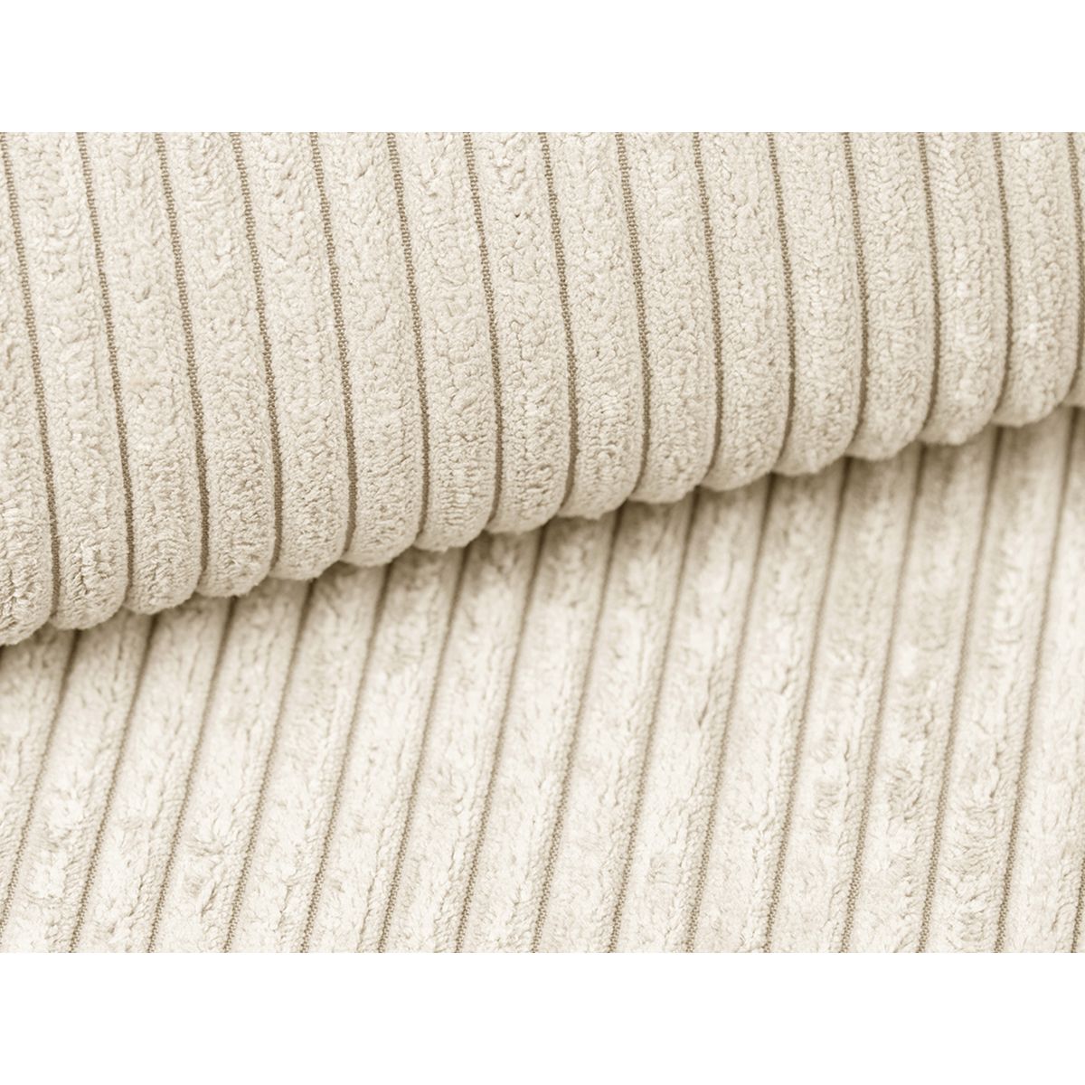 Canapé d'angle droit 4 places velours cotelé PENELOPE