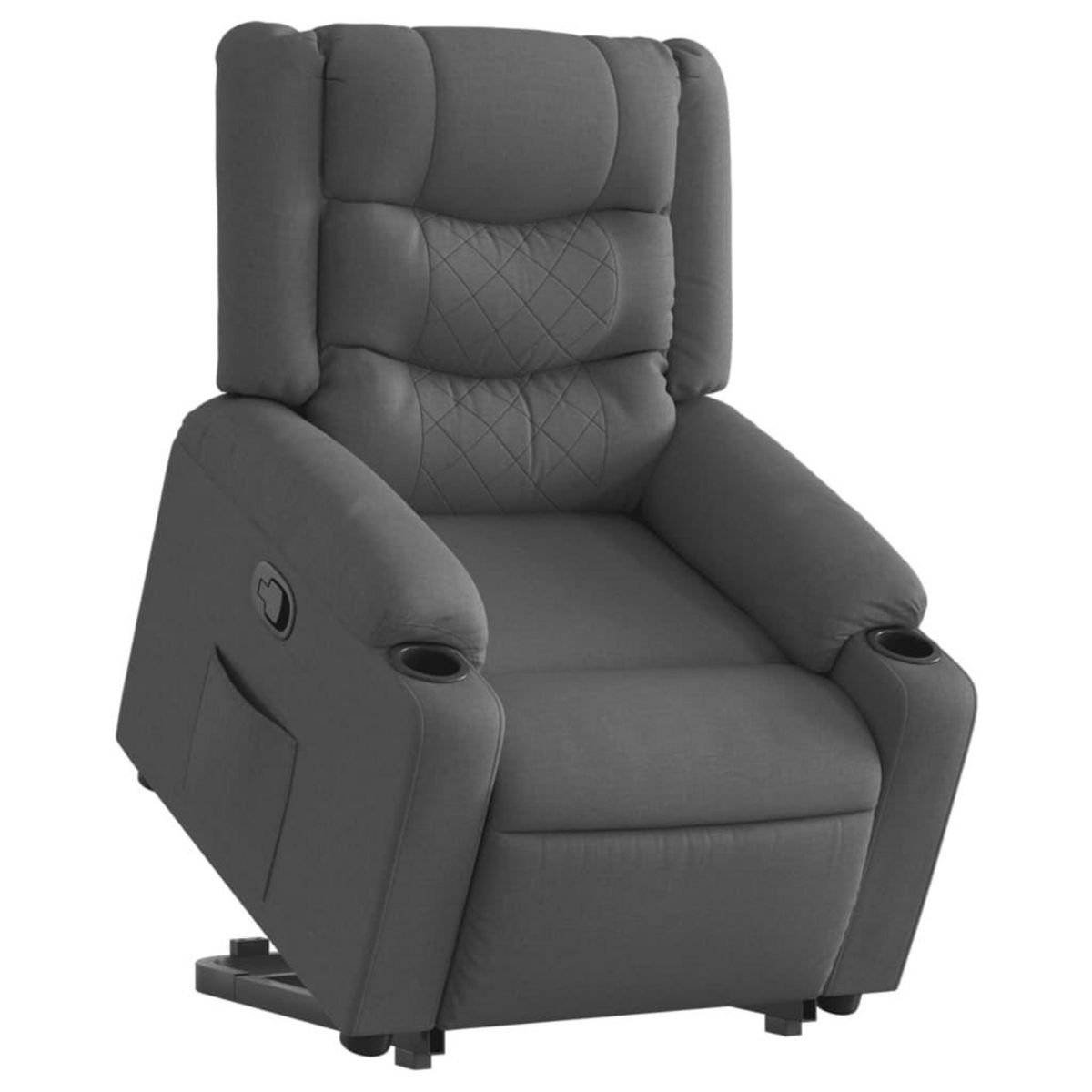 VIDAXL Fauteuil inclinable Gris fonce Tissu