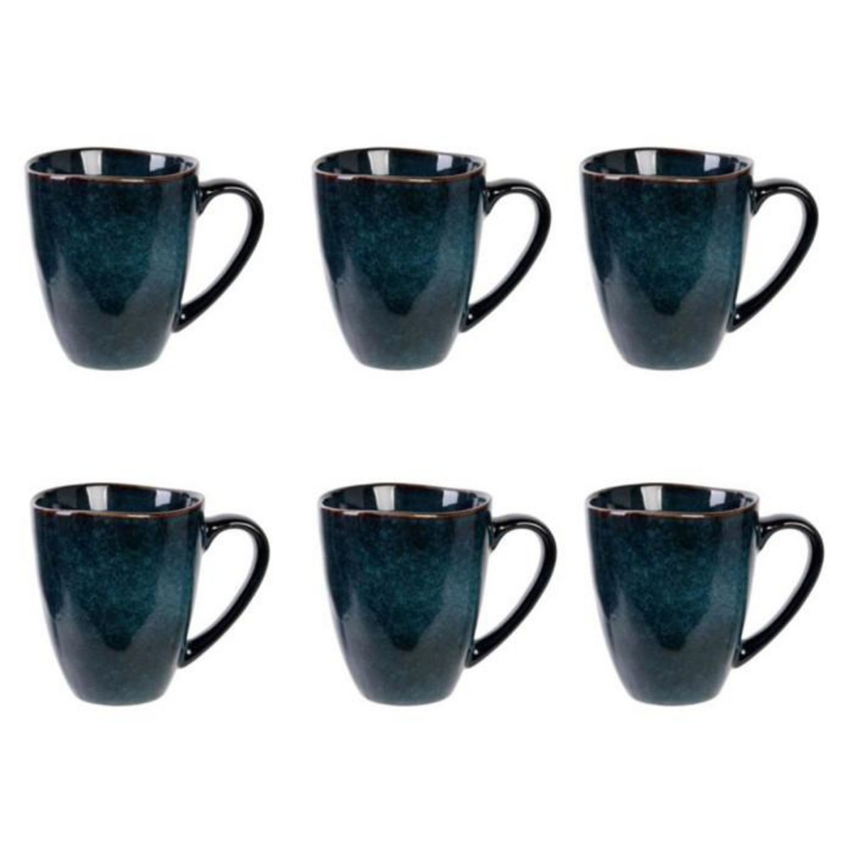 Paris Prix Lot de 6 Mugs  Au Grès du Temps  12cm Bleu