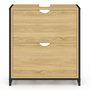 Voir la diapositive 1 : ID MARKET Meuble sous-lavabo salle de bain 2 tiroirs DETROIT design industriel