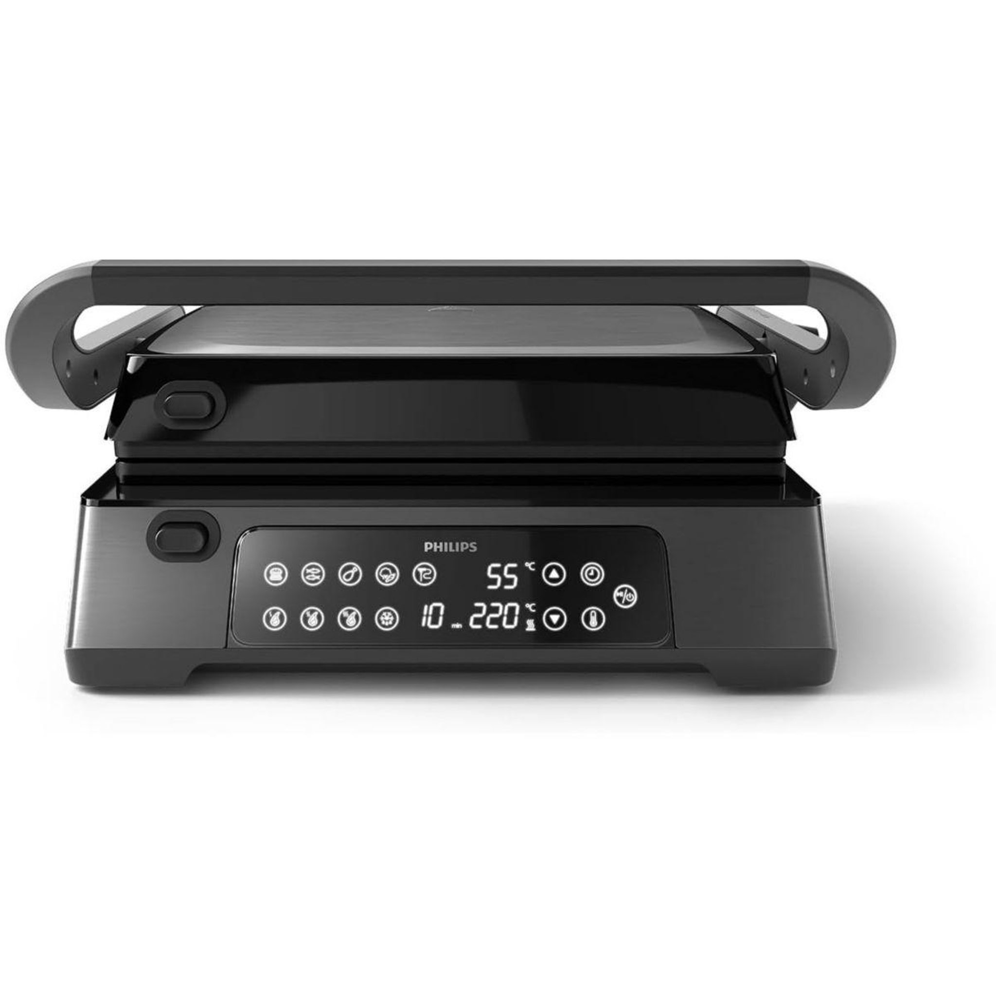 Voir la diapositive 2 : Philips Grille-viande 7000 Series HD6307/70 noir sonde de cuisson, plaques amovibles, à poser, 29x26 cm