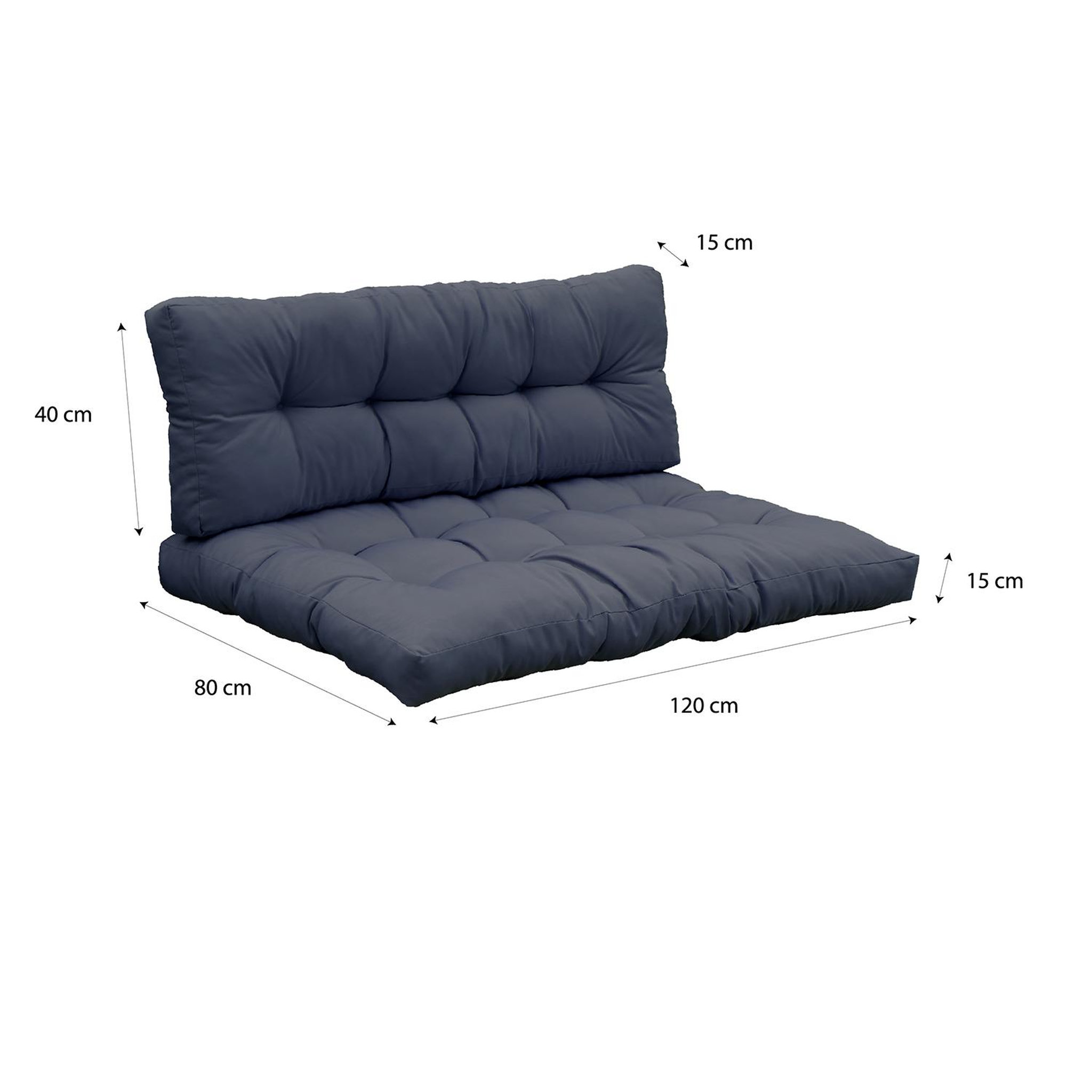 Voir la diapositive 2 : RED DECO Set 2 coussins d'extérieur gris anthracite - riouga
