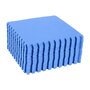 HOMCOM Tapis en mousse de protection sol tapis de fitness 62 cm x 62 cm x 1 cm avec bordures tapis puzzle 25 pièces 9,3 m² de surface bleu