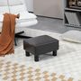 Voir la diapositive 2 : HOMCOM Pouf repose-pied charge max. 100 Kg dim. 40L x 30l x 24H cm synthétique chocolat