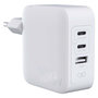 Voir la diapositive 2 : FORCE POWER Chargeur ordinateur portable 100W USB-A + 2 USB-C GaN Noir