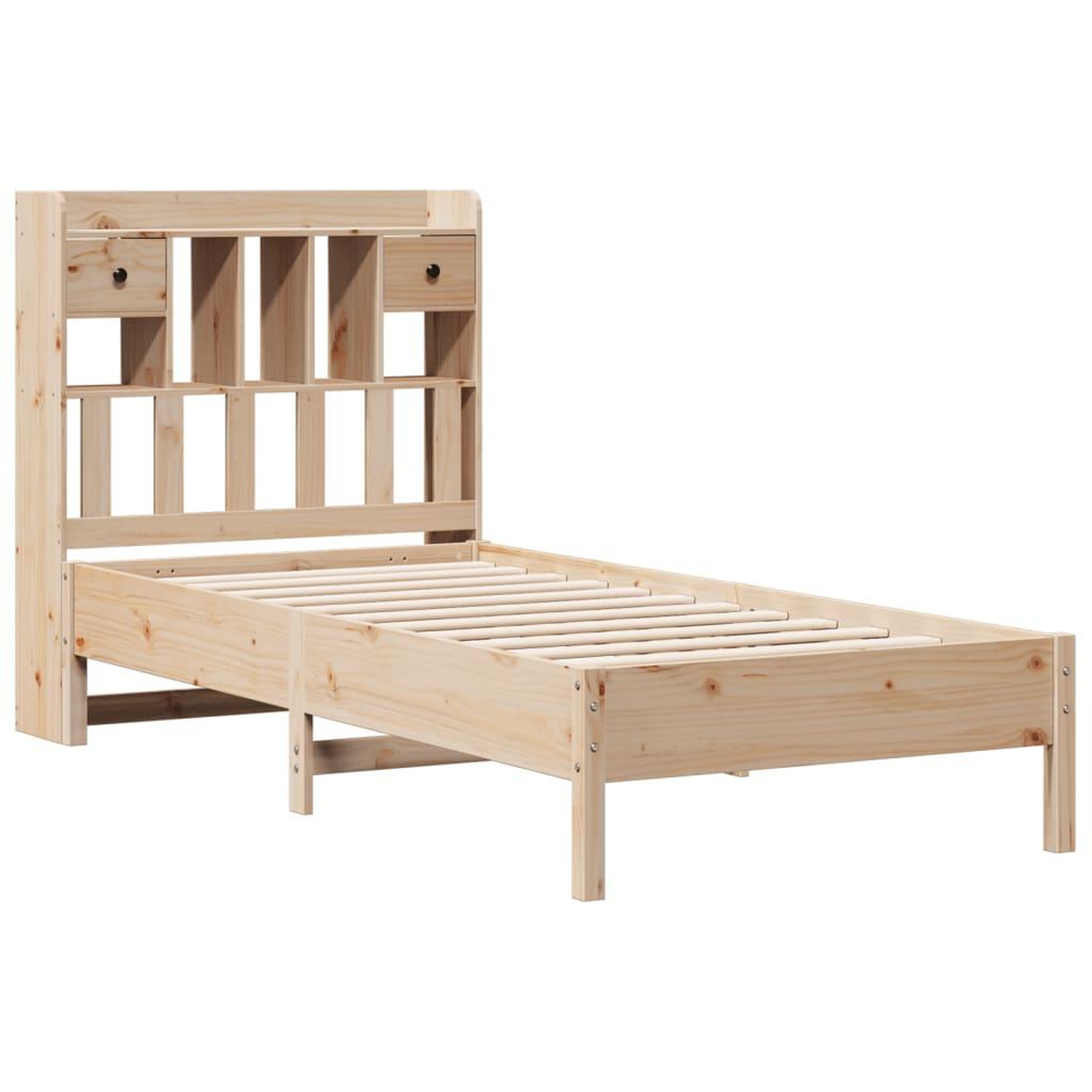 Voir la diapositive 3 : VIDAXL Lit bibliotheque sans matelas 75x190 cm bois de pin massif