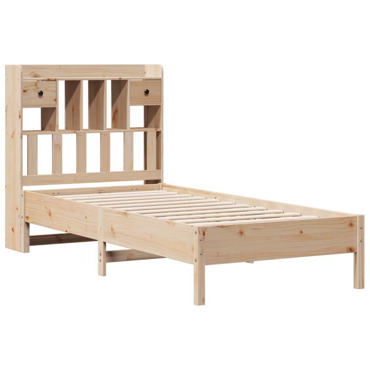 VIDAXL Lit bibliotheque sans matelas 75x190 cm bois de pin massif