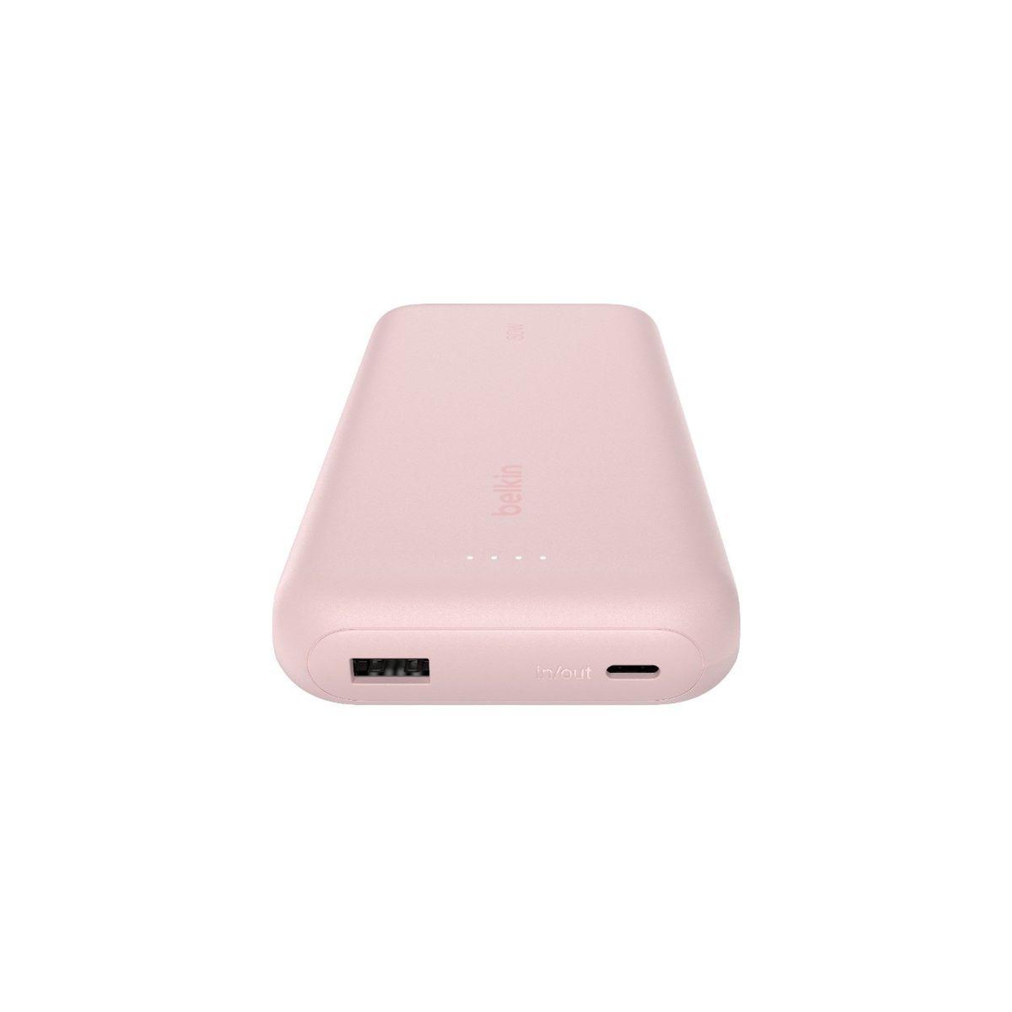 Voir la diapositive 3 : Belkin Batterie externe 20000 mAh avec cable USB-C intégre pink