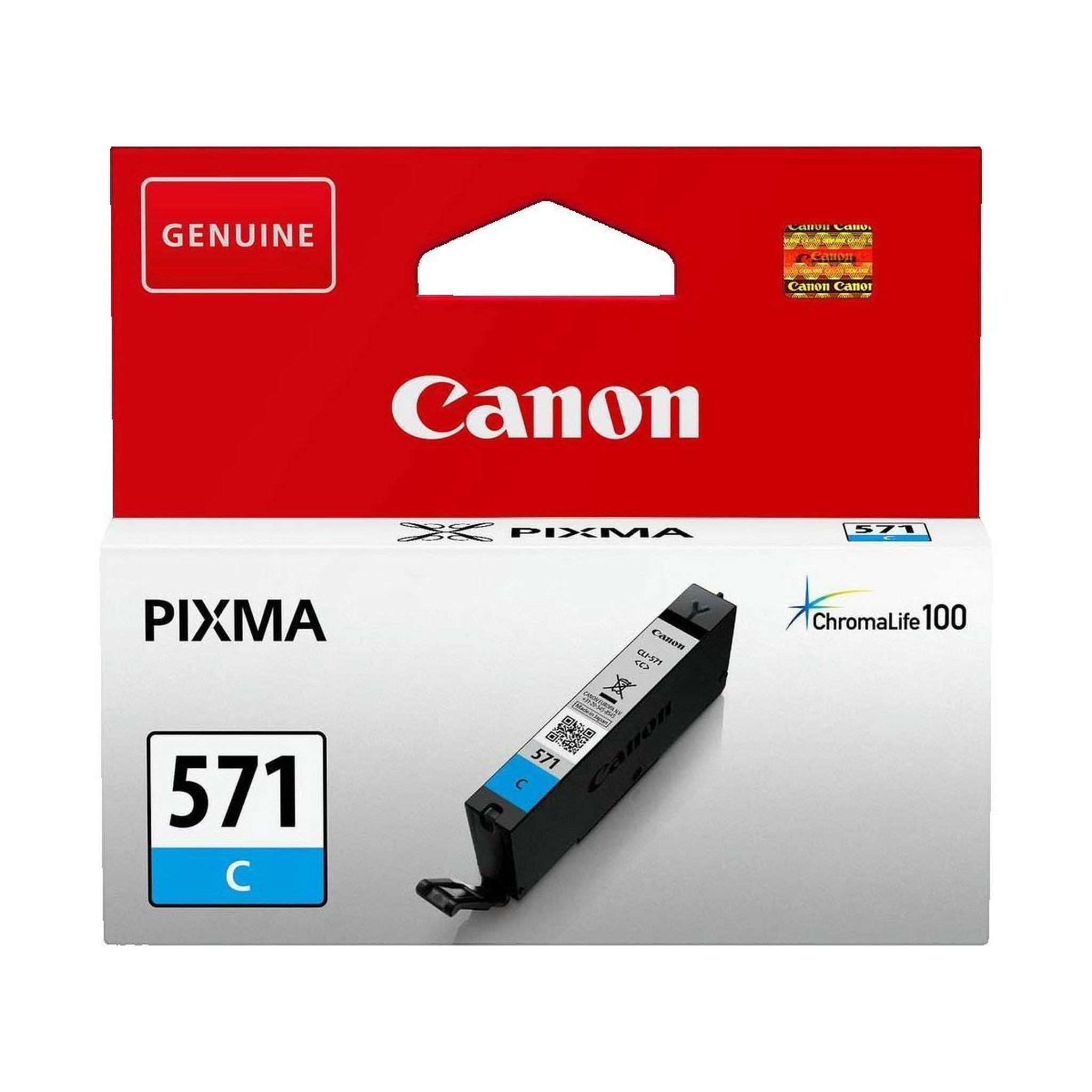 Voir la diapositive 2 : Canon Cartouche d'encre Canon CLI-571C Cyan