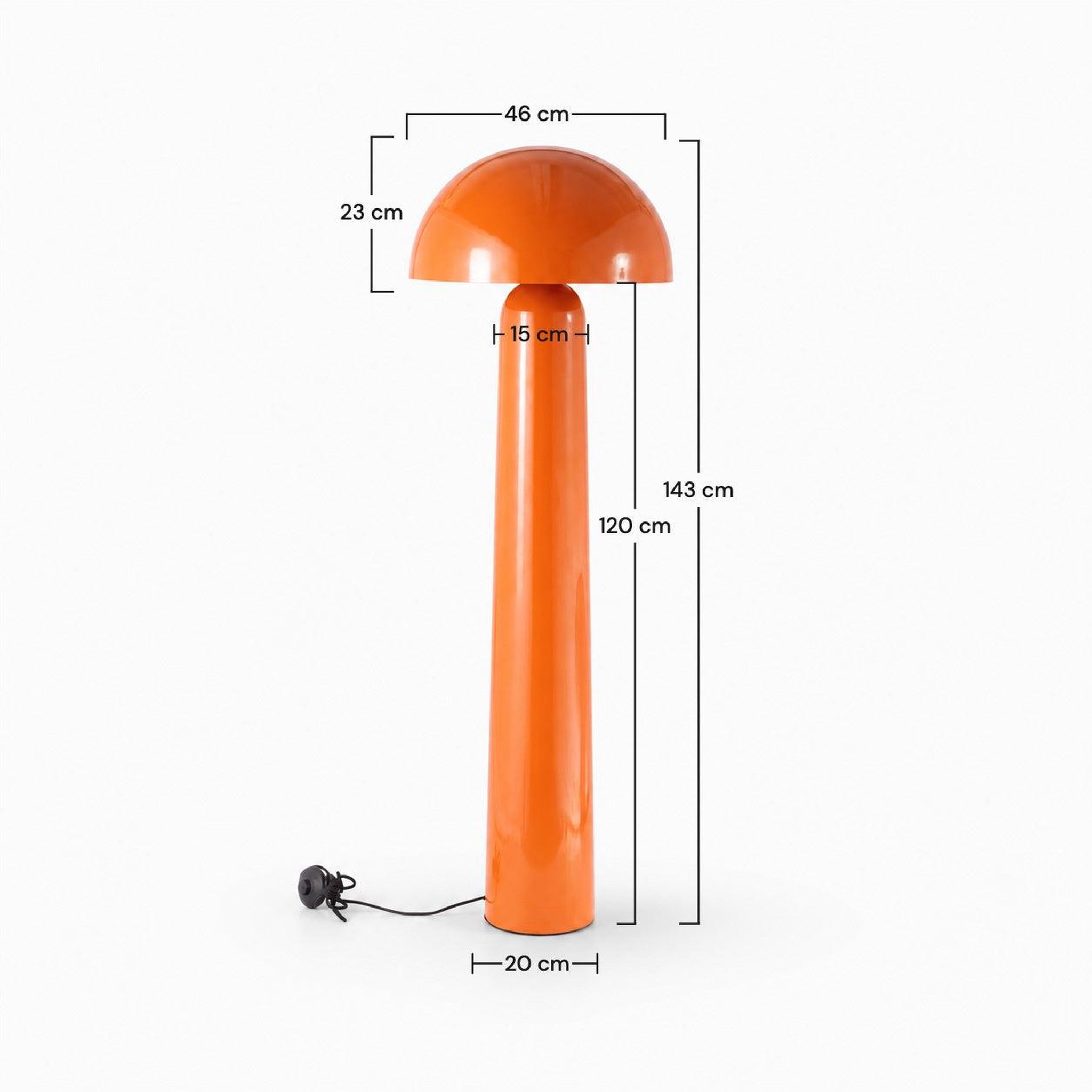 Voir la diapositive 4 : MAISON PAVANE Lampadaire en métal orange-clara