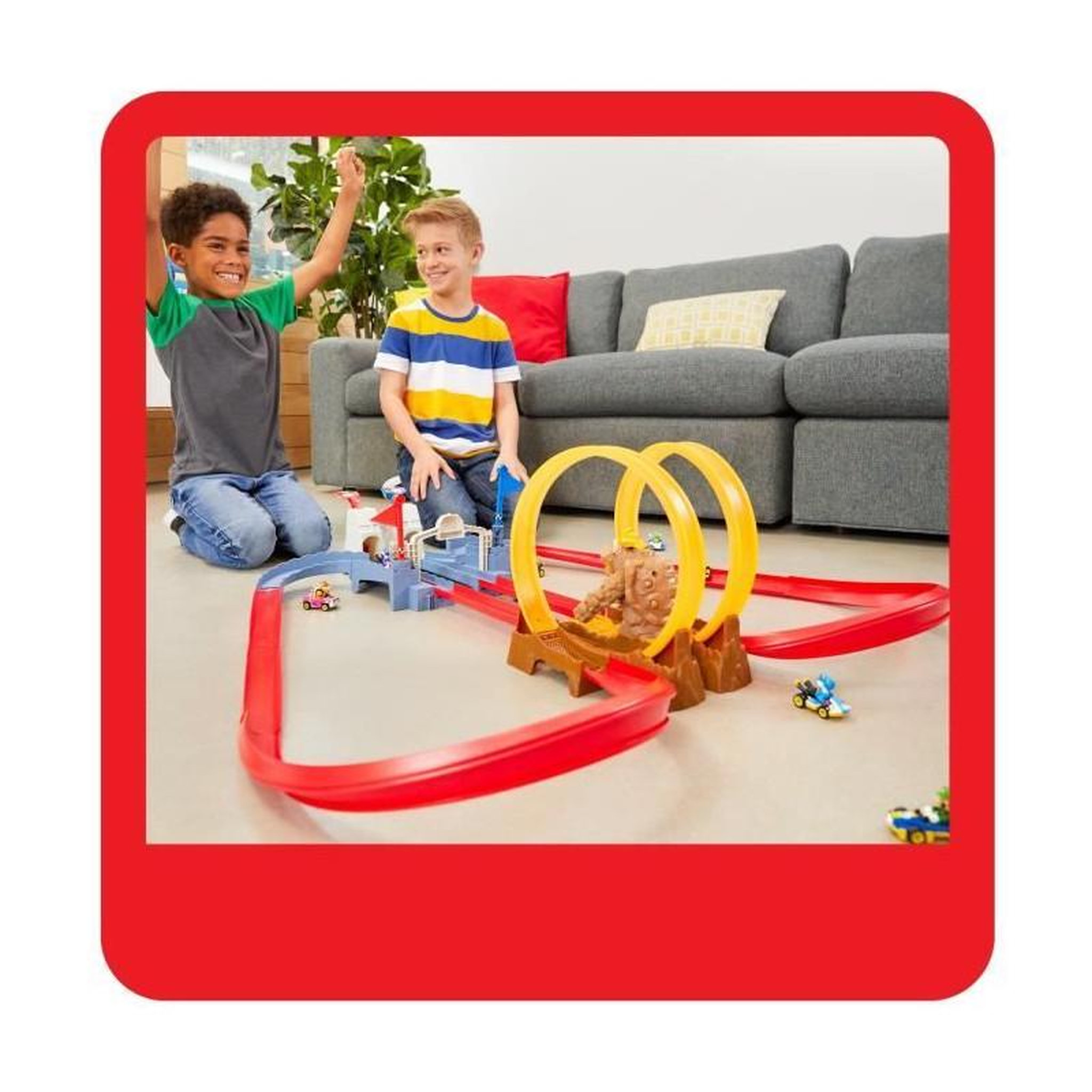 Voir la diapositive 3 : Hot Wheels HOT WHEELS Mario Kart Course Chaotique Château de Bowser
