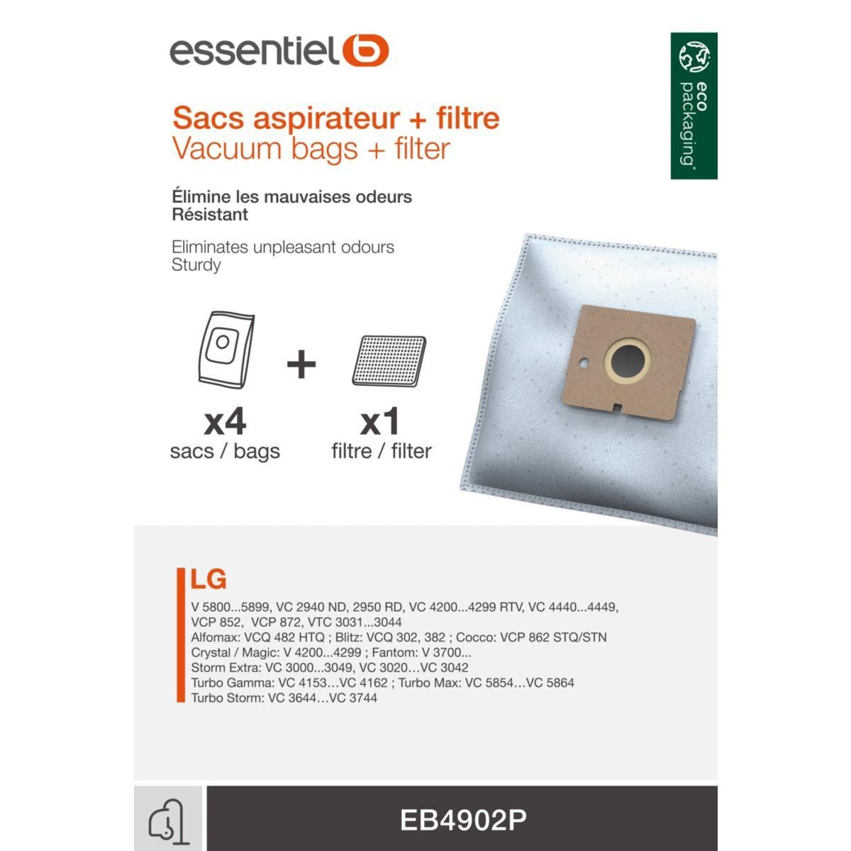 ESSENTIEL B Sac aspirateur EB4902P