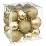 FEERIC LIGHT & CHRISTMAS Coffrets Décoration sapin de Noël 35 pièces. Coloris disponibles : Gris, Blanc, Jaune