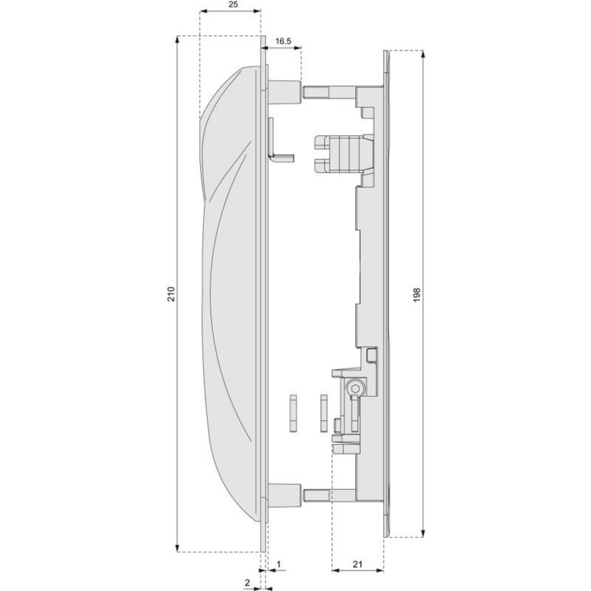 LA CROISEE DS Fermeture encastrée double à crochet SILENE blanc RAL9010 LA CROISEE DS DS8299 036