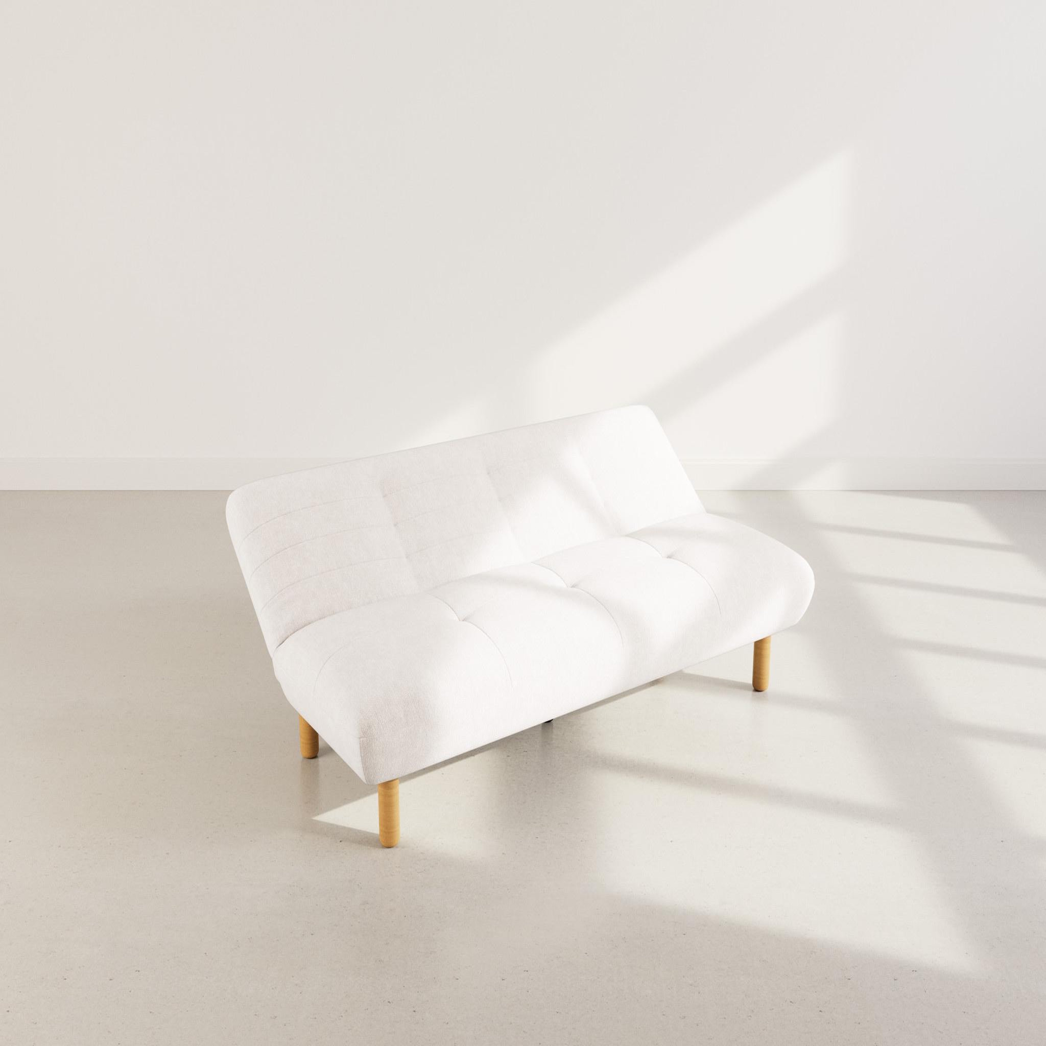 Voir la diapositive 2 : BEST MOBILIER Soan - banquette 2 places convertible clic-clac en velours texturé