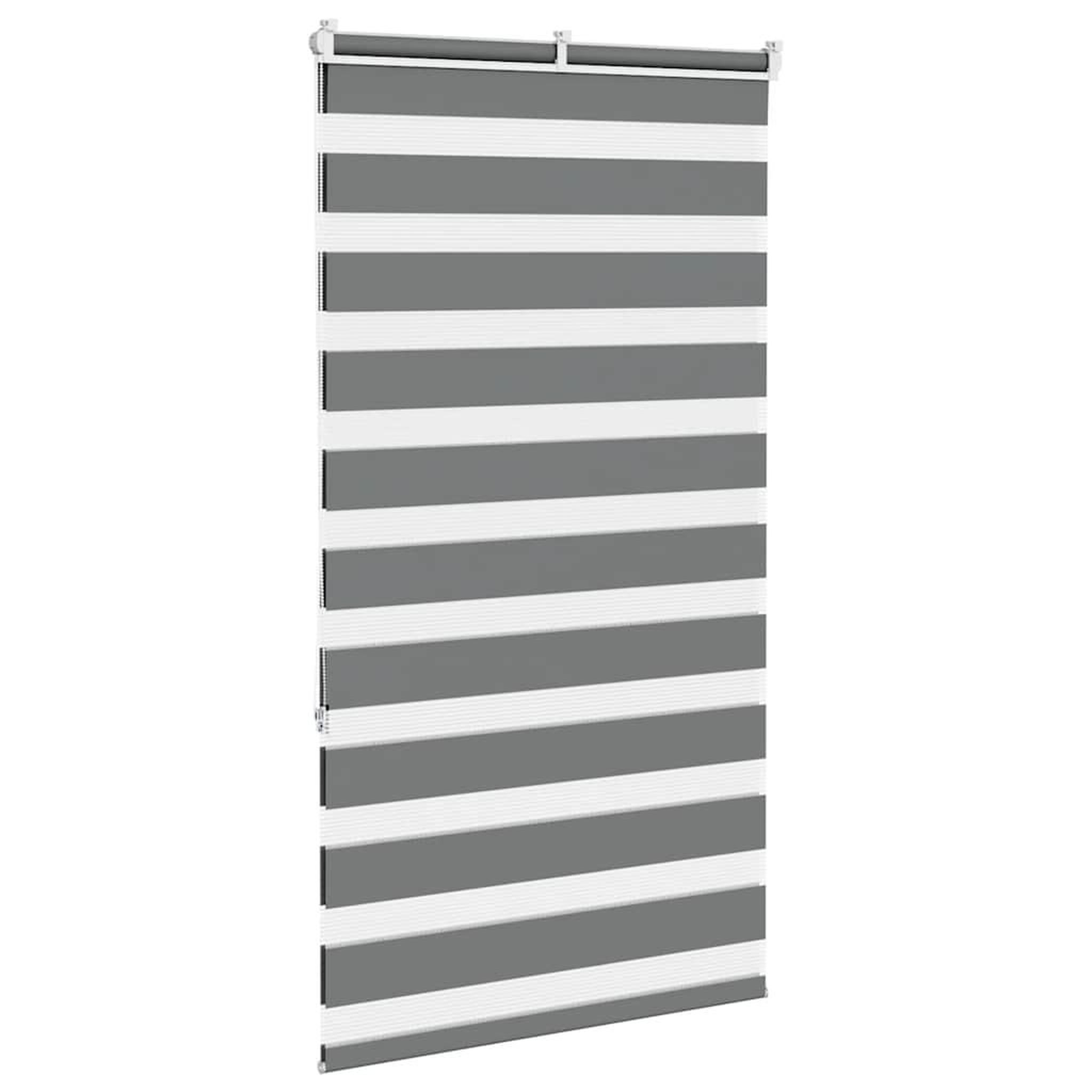 Voir la diapositive 4 : VIDAXL Store zebre gris fonce largeur du tissu 50,9 cm polyester
