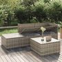 Voir la diapositive 3 : VIDAXL Salon de jardin 4 pcs avec coussins Gris Resine tressee