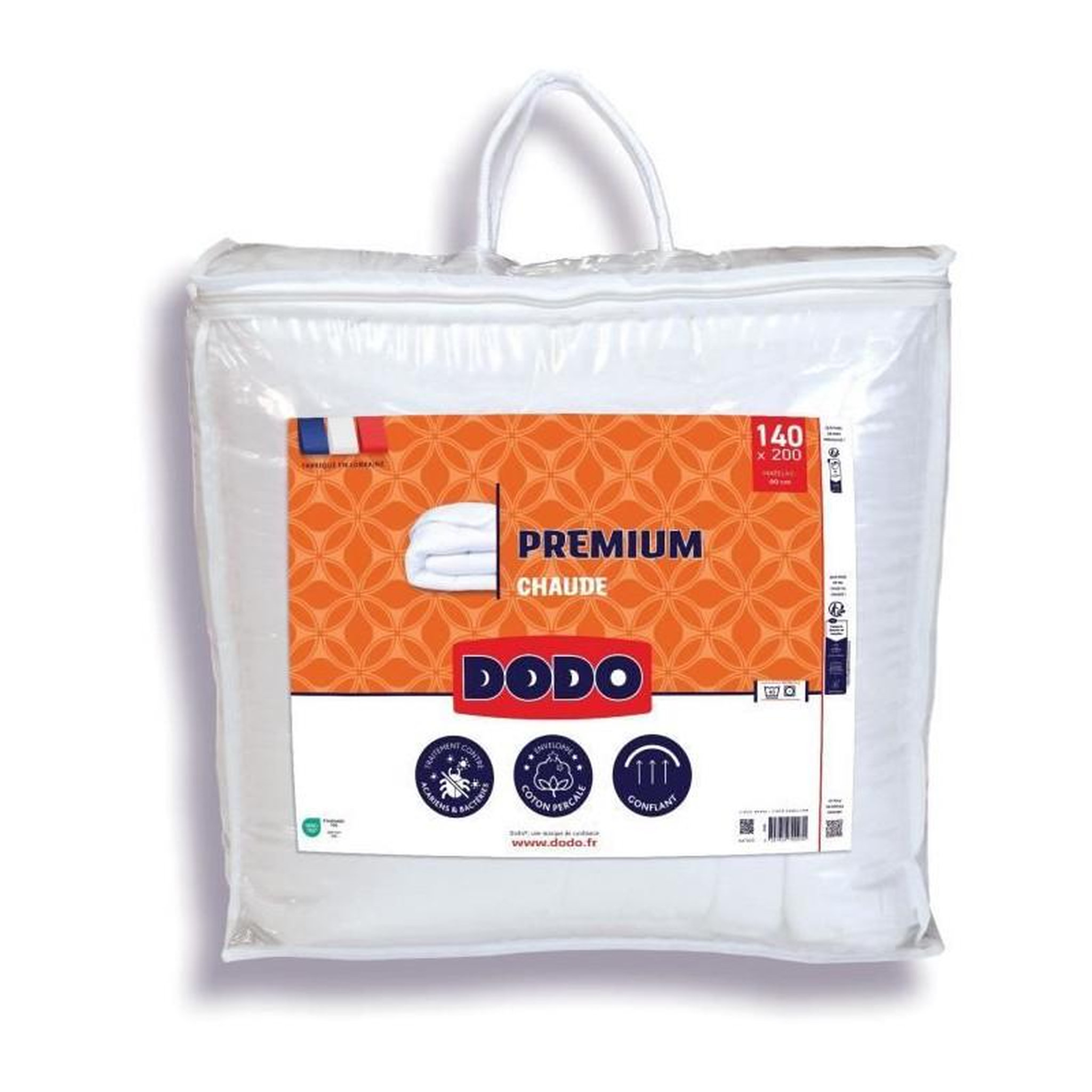 DODO Couette chaude - DODO - PREMIUM - 140 x 200 cm - 250G/M² - Blanc