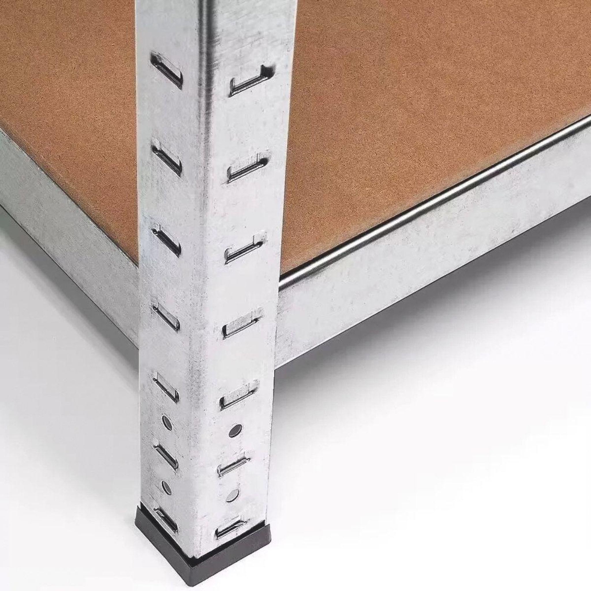 Voir la diapositive 6 : INTEC Etagère de rangement 5 niveaux bois mdf réglables 90x40xh180cm rayonnage métal charge 875kg - garage atelier cellier intec