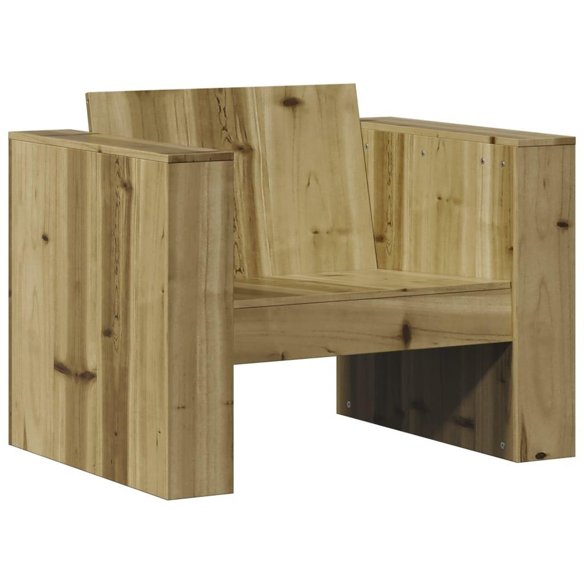 Voir la diapositive 4 : VIDAXL Canape de jardin 79x60x62 cm bois de pin impregne