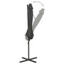 Voir la diapositive 3 : VIDAXL Parasol de jardin en porte-a-faux avec mat et lumieres LED