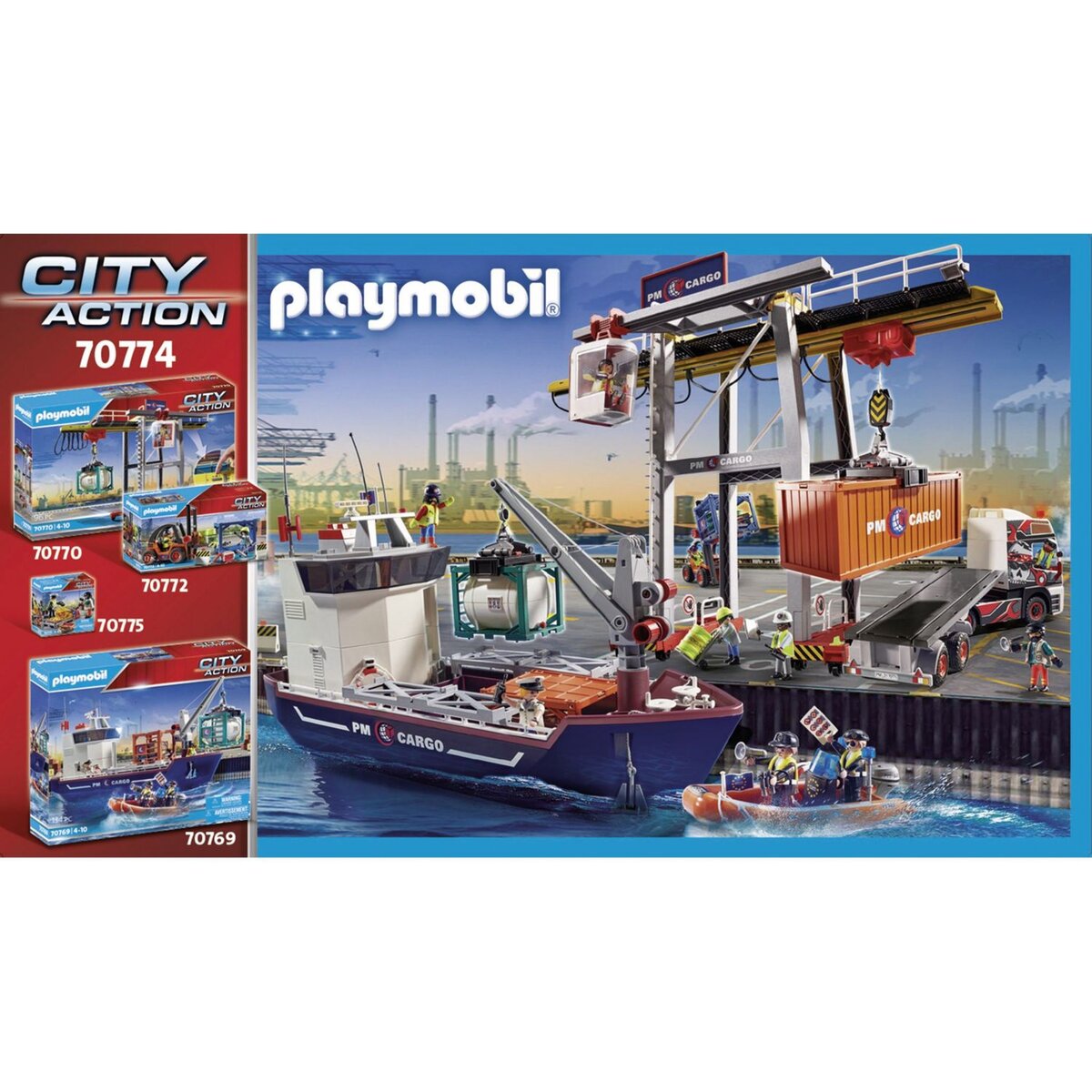 PLAYMOBIL 70774 City Action - Ouvrier et conteneur