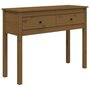 Voir la diapositive 2 : VIDAXL Table console Marron miel 100x35x75 cm Bois massif de pin