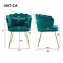 Voir la diapositive 4 : MERAX Fauteuil Fixe Avec Coussin Papillon Et Pieds En Métal Vert