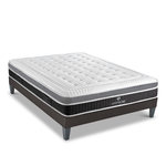 HYPSOM HYPSOM | Ensemble ELEGANCE | Matelas Mémoire de forme + Sommier Bois. Coloris disponibles : Blanc