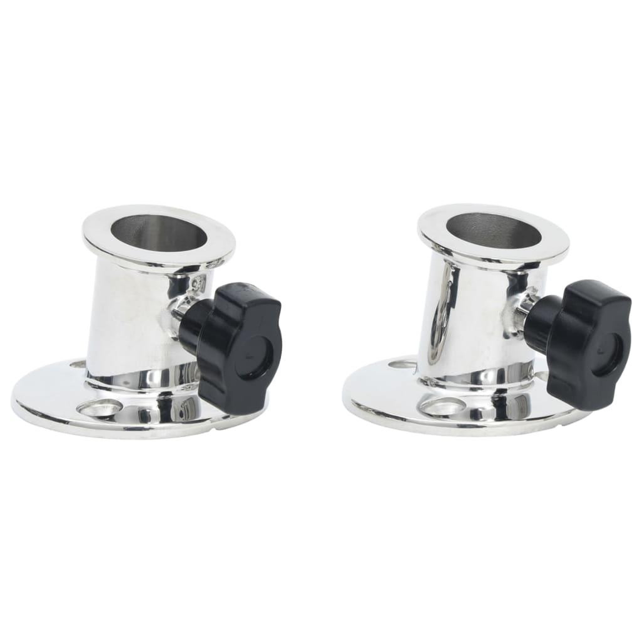 Voir la diapositive 2 : VIDAXL Base ronde de bimini pour tube de 26 mm 2 pcs inox
