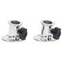 Voir la diapositive 2 : VIDAXL Base ronde de bimini pour tube de 26 mm 2 pcs inox