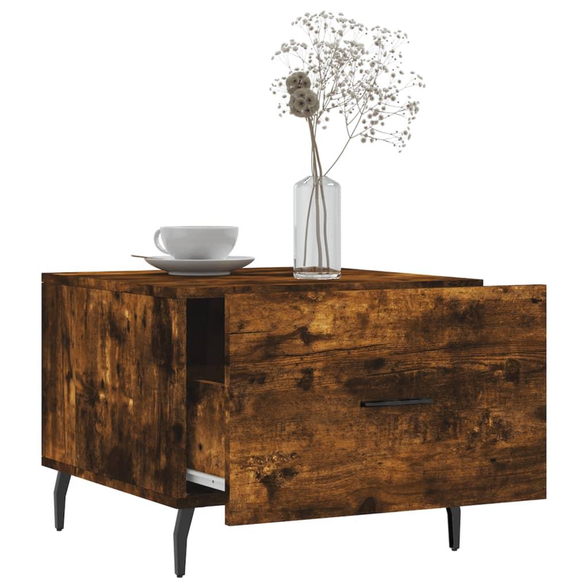 Voir la diapositive 4 : VIDAXL Tables basses 2 pcs chene fume 50x50x40 cm bois d'ingenierie