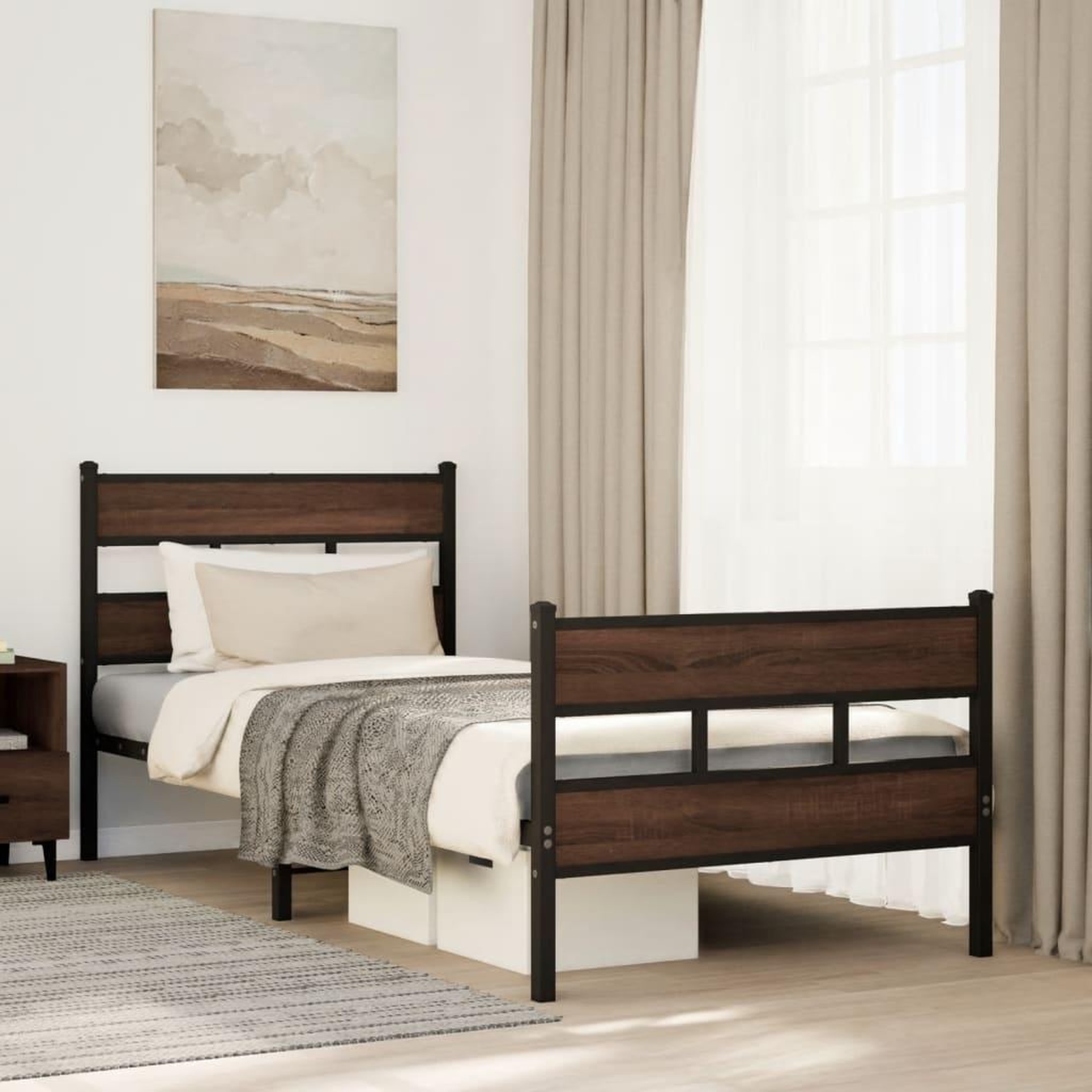 VIDAXL Cadre de lit sans matelas avec tete de lit pied de lit 90x200cm