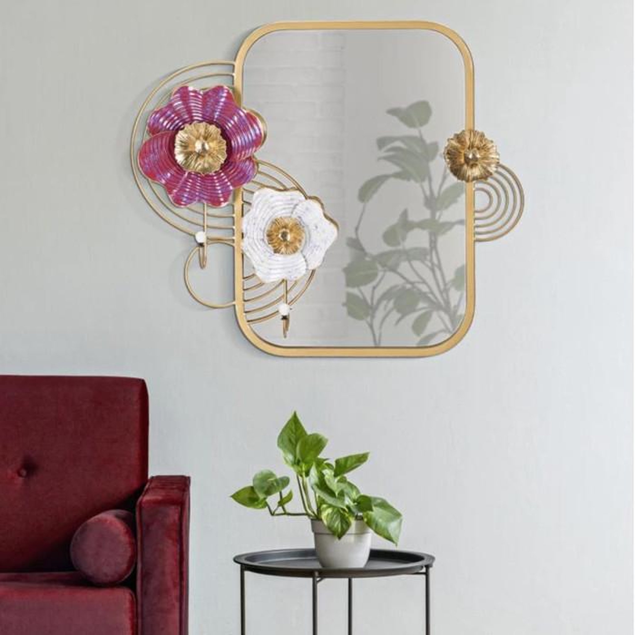 Voir la diapositive 5 : Paris Prix Miroir Mural Avec 2 Crochets  Lovis  75cm Multicolore
