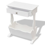 VIDAXL Porte-revues Melrose Blanc