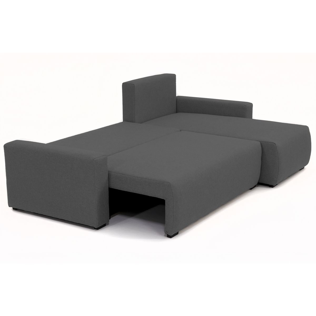 Canapé d'angle gauche fixe convertible 5 places avec coffre de rangement MATT