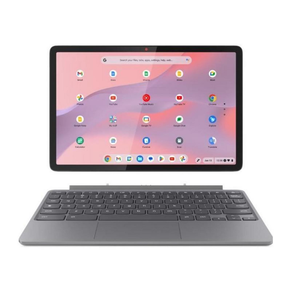 Lenovo PC Tablette 2 en 1 LENOVO Chromebook Duet 11M889 | Chrome OS - 10,95 WUXGA - MTK Kompanio 838 - RAM 4 Go - Stockage 64 Go - AZER