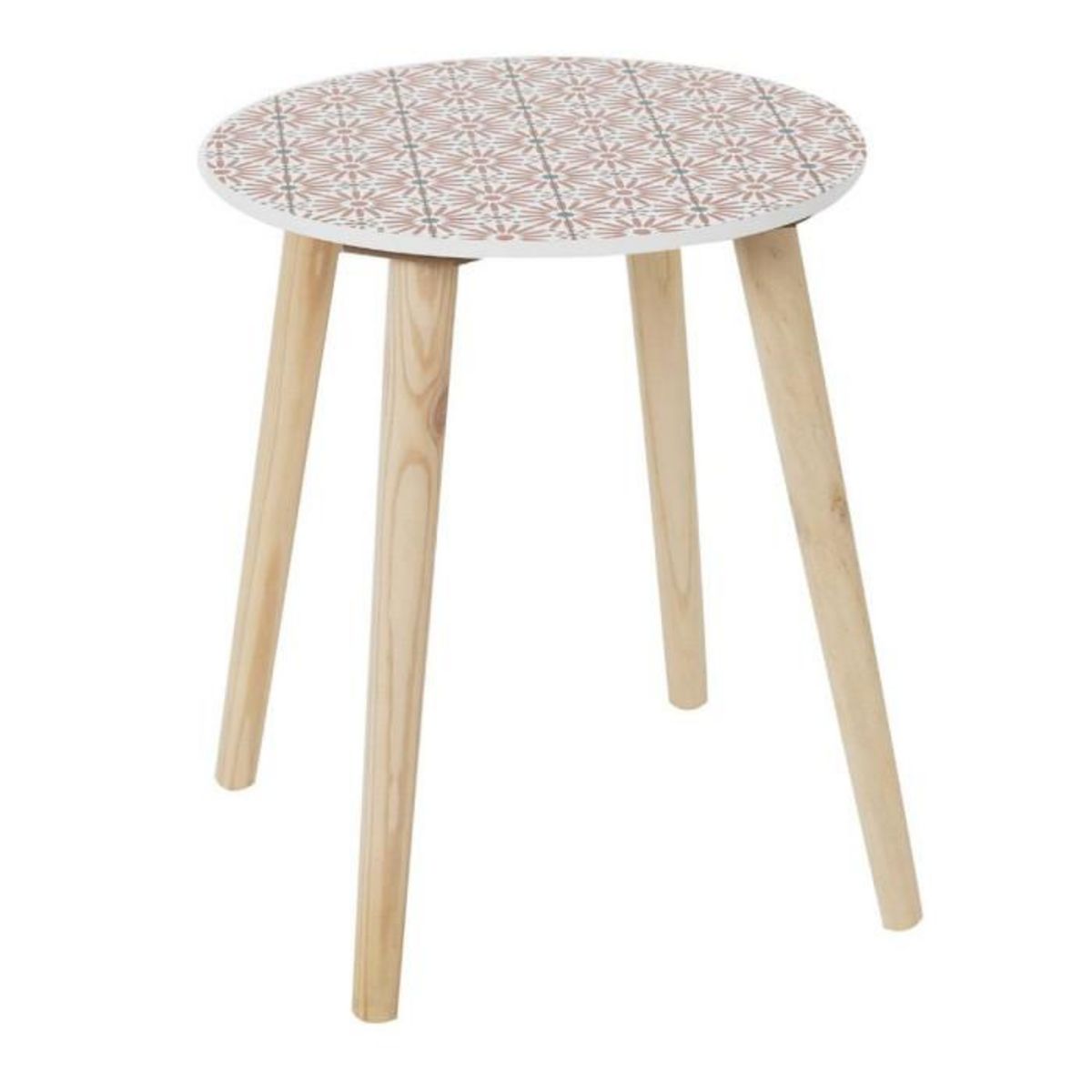 Paris Prix Lot de 2 Tables Gigognes d'Appoint  Patio  48cm Rouge & Noir