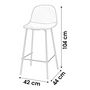 Voir la diapositive 3 : TOILINUX Lot de 4 Tabourets de bar design velours Ima