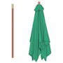 Voir la diapositive 4 : VIDAXL Parasol d'exterieur avec mat en bois 150x200 cm vert