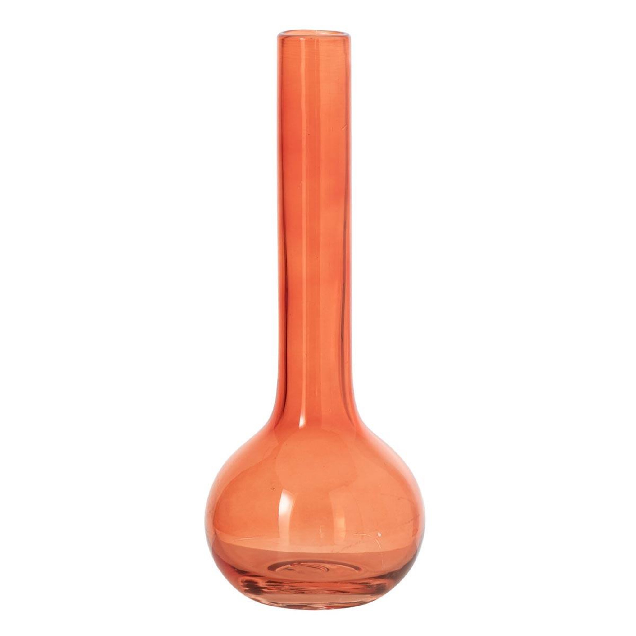 J-LINE Vase soliflore en verre  kyoto  38cm orange