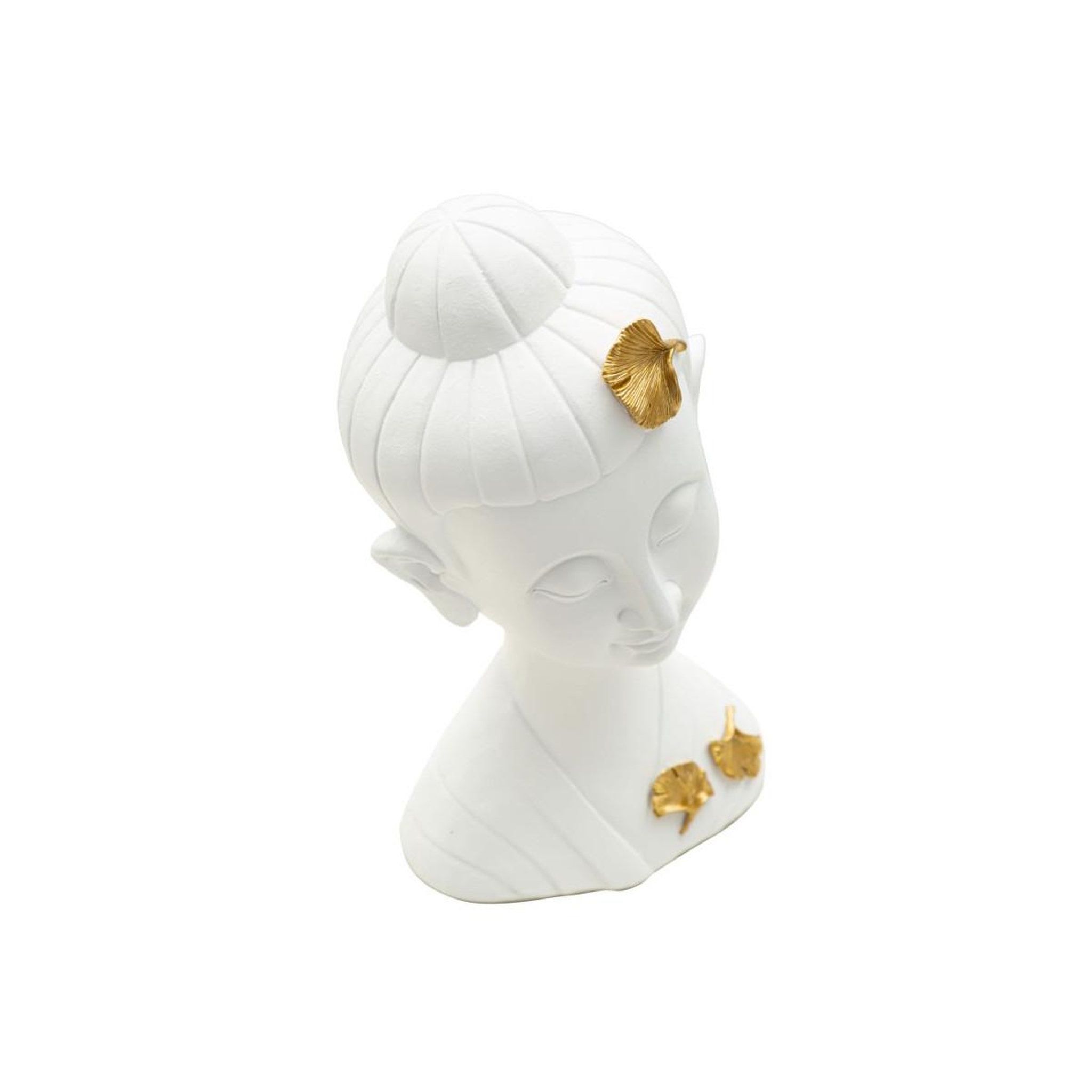 Voir la diapositive 3 : Paris Prix Statuette déco en résine  bouddha  35cm blanc