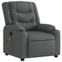 Voir la diapositive 4 : VIDAXL Fauteuil inclinable de massage electrique gris fonce tissu